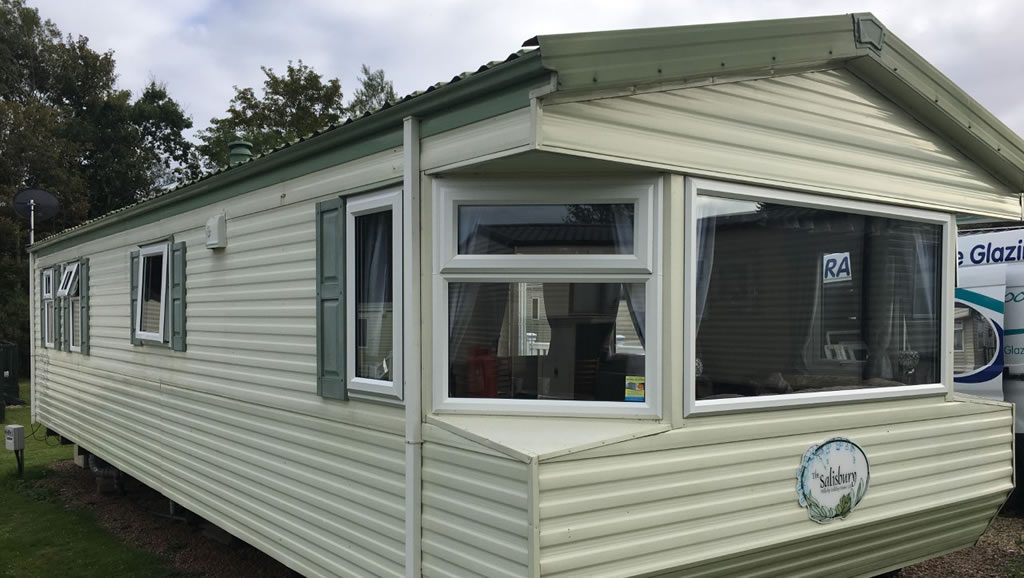 After replacement caravan windows and doors, Eyemouth, external 1