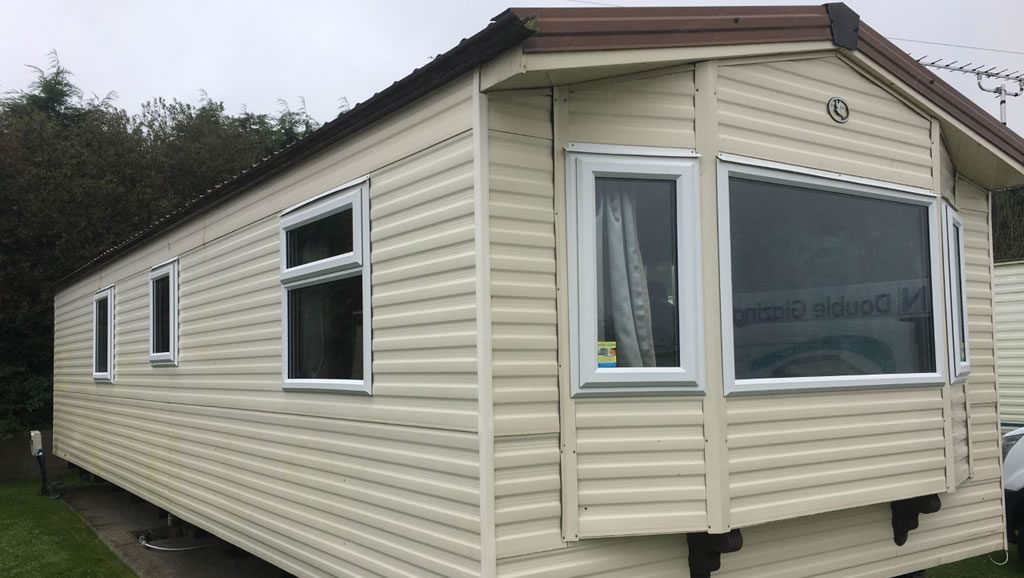 After replacement caravan windows and doors Carmarthen, Wales outside 3