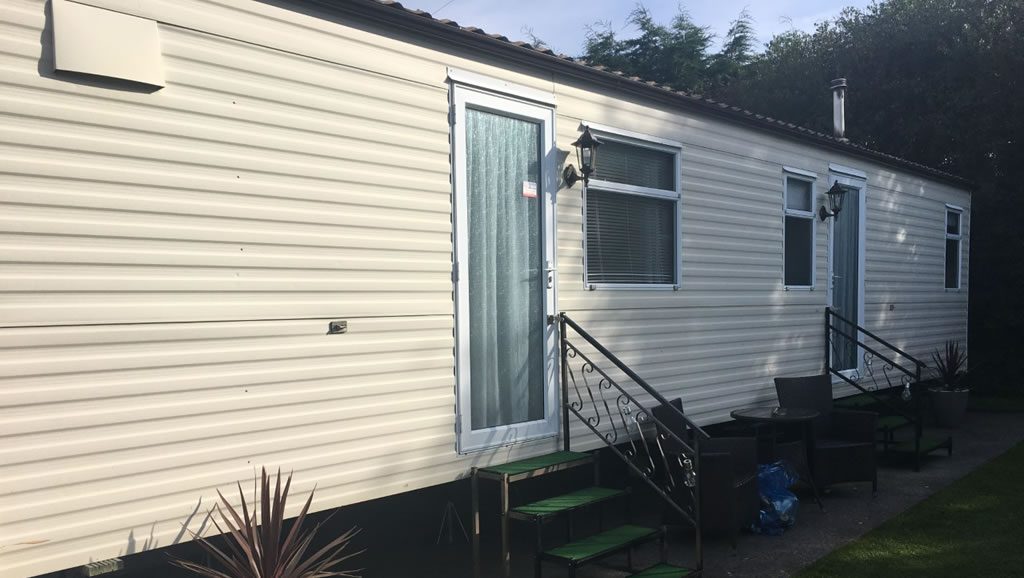 After replacement caravan windows and doors Carmarthen, Wales outside 4